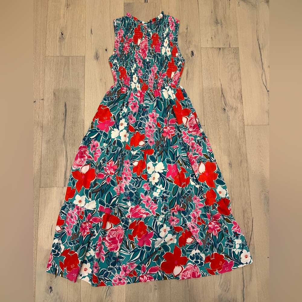 THML smocked floral dress, XS